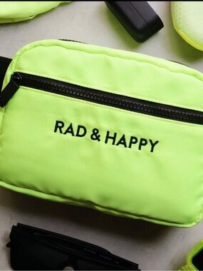 Rad & Happy Neon Yellow Crossbody Bag
